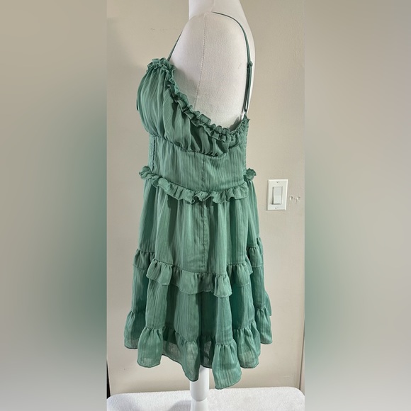 Wild Fable women’s sleeveless tiered chiffon fit & flare skater mini dress XL - Picture 2 of 9